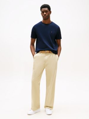 blau t-shirt aus interlock-strick für herren - tommy hilfiger