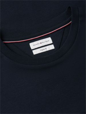 blue flag embroidery interlock knit t-shirt for men tommy hilfiger