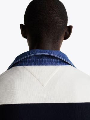 multi relaxed fit rugby stripe polo shirt for men tommy hilfiger