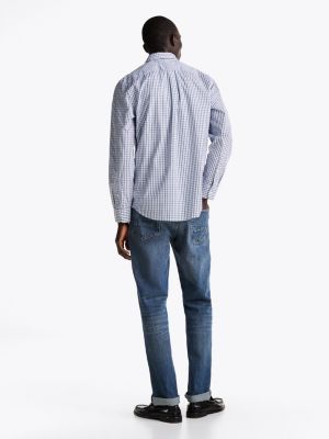 multi th flex gingham check regular shirt for men tommy hilfiger