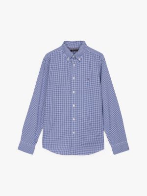 chemise en popeline à motif vichy plusieurs couleurs pour hommes tommy hilfiger