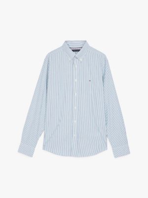 multi th flex regular fit stripe shirt for men tommy hilfiger