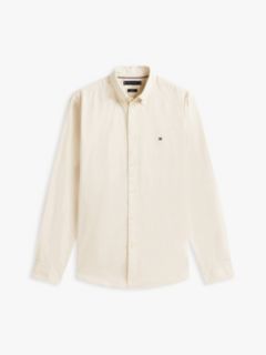 TH Flex Regular Fit Button-Down Shirt — Beige 5