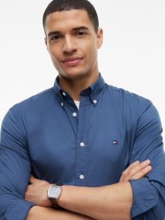 TH Flex Regular Fit Button-Down Shirt — Blue 3