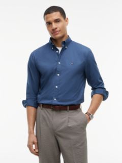 TH Flex Regular Fit Button-Down Shirt — Blue 1