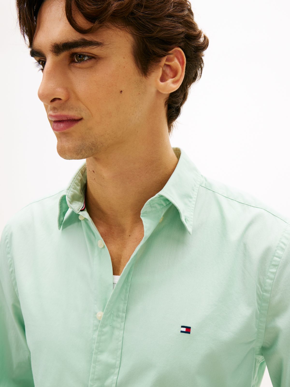 TH Flex Regular Fit Button-Down Shirt — Green