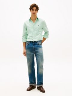 TH Flex Regular Fit Button-Down Shirt — Green 3