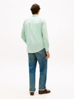 TH Flex Regular Fit Button-Down Shirt — Green 4