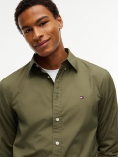 TH Flex Regular Fit Button-Down Shirt — Green 3