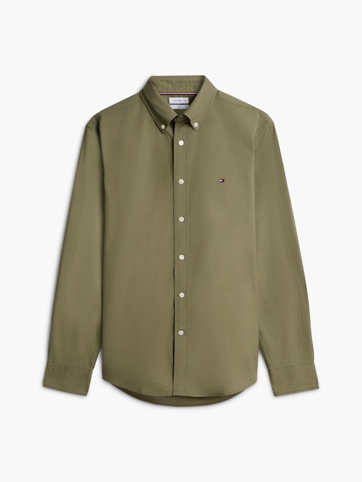 TH Flex Regular Fit Button-Down Shirt — Green