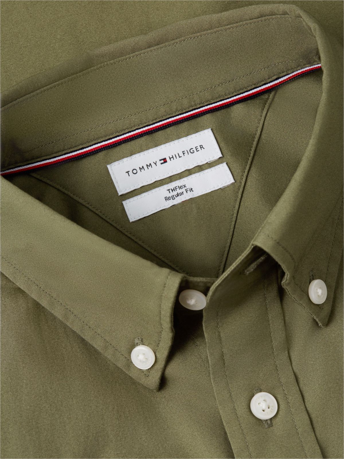 TH Flex Regular Fit Button-Down Shirt — Green