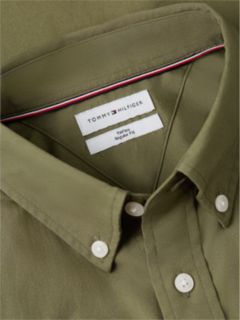 TH Flex Regular Fit Button-Down Shirt — Green 6
