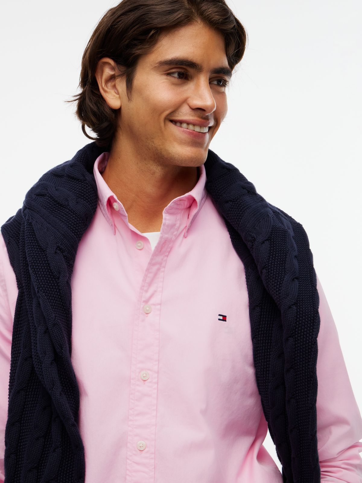 TH Flex Regular Fit Button-Down Shirt — Pink