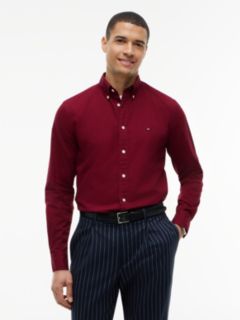 TH Flex Regular Fit Button-Down Shirt — Purple 1