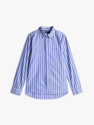 chemise coupe standard à rayures th flex plusieurs couleurs pour hommes tommy hilfiger