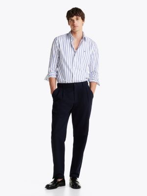 chemise coupe standard à rayures th flex plusieurs couleurs pour hommes tommy hilfiger