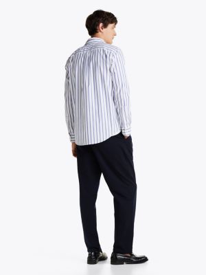 chemise coupe standard à rayures th flex plusieurs couleurs pour hommes tommy hilfiger