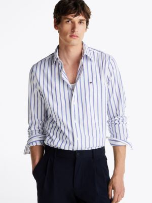 chemise coupe standard à rayures th flex plusieurs couleurs pour hommes tommy hilfiger