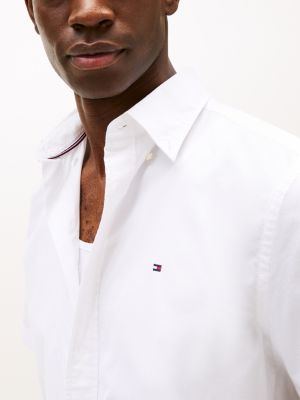 chemise coupe standard th flex white pour hommes tommy hilfiger