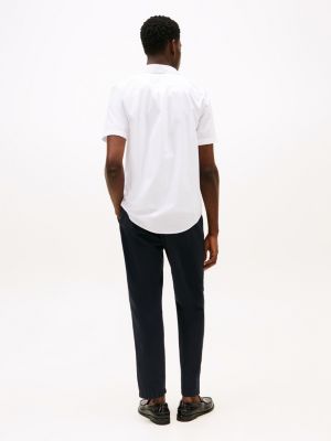 white th flex regular short sleeve shirt for men tommy hilfiger