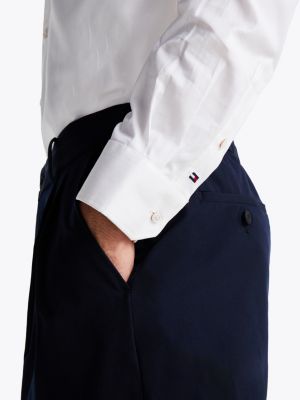 weiß smart casual th flex slim fit hemd für herren - tommy hilfiger