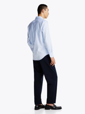 chemise coupe standard smart casual th flex bleu pour hommes tommy hilfiger