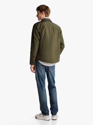 green packable shirt jacket for men tommy hilfiger