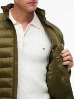 Flag Embroidery Packable Quilted Jacket — Green 4