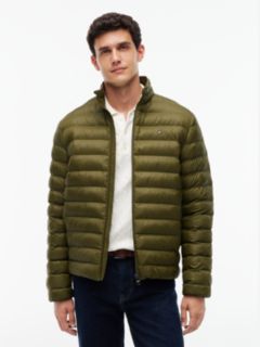 Flag Embroidery Packable Quilted Jacket — Green 1