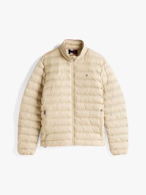 khaki relaxed packable padded jacket for men tommy hilfiger