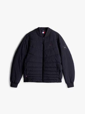 blau wattierte relaxed fit bomberjacke für herren - tommy hilfiger