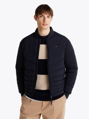 blau wattierte relaxed fit bomberjacke für herren - tommy hilfiger