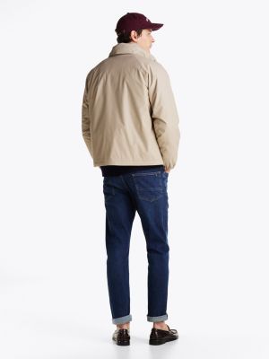 khaki water repellent regatta jacket for men tommy hilfiger