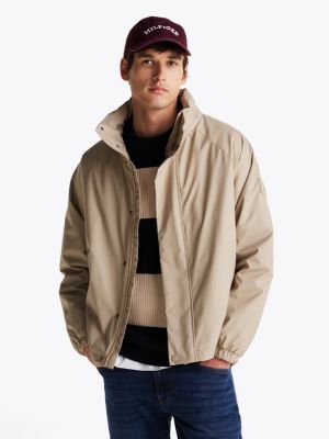 blouson de régate déperlant khaki pour hommes tommy hilfiger