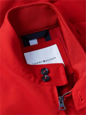 red flag embroidery zip-thru harrington jacket for men tommy hilfiger