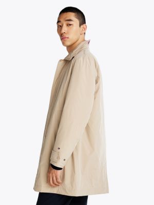 khaki water repellent packable car coat for men tommy hilfiger