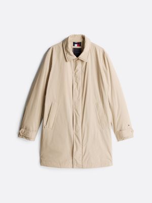 khaki water repellent packable car coat for men tommy hilfiger