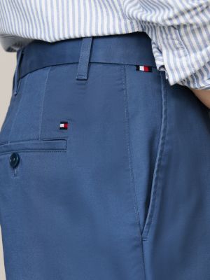 pantalón chino corto mercer 1985 collection azul de hombres tommy hilfiger