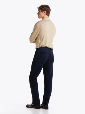 blauw smart casual straight leg denton chino voor heren - tommy hilfiger