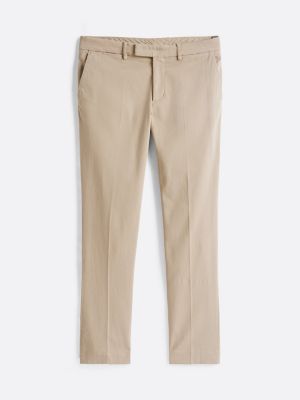 beige smart casual denton straight leg chinos for men tommy hilfiger