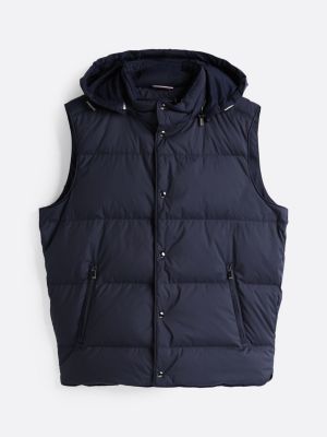 blue smart casual gilet for men tommy hilfiger