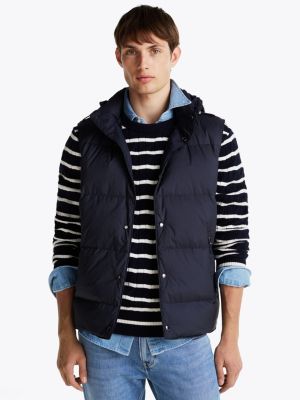 blue smart casual gilet for men tommy hilfiger