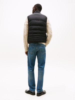 black water repellent quilted gilet for men tommy hilfiger