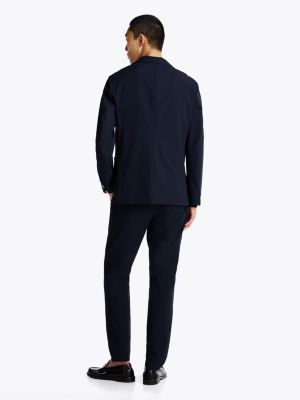 blue anti-wrinkle blazer for men tommy hilfiger