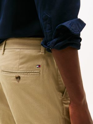 beige bleecker slim chinos for men tommy hilfiger