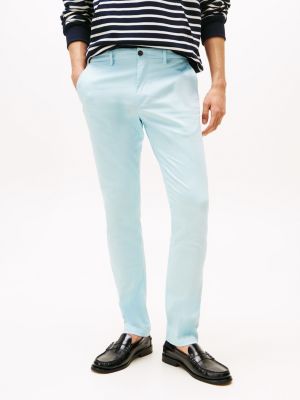 blauw bleecker slim chino voor heren - tommy hilfiger