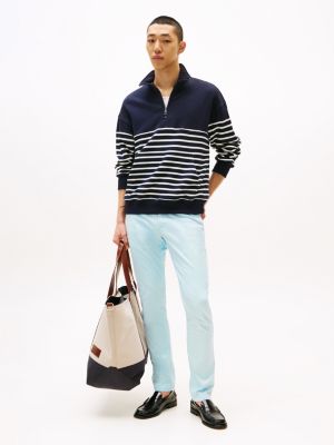 chino slim à drapeau brodé blue pour hommes tommy hilfiger