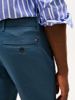 chino slim bleecker bleu pour hommes tommy hilfiger