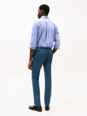 blau bleecker slim fit chinos für herren - tommy hilfiger