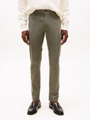 chino slim bleecker kaki pour hommes tommy hilfiger